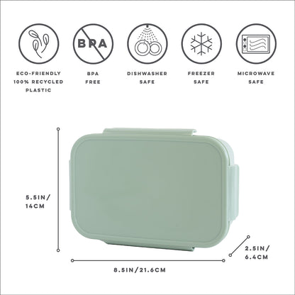 green recycled plastic bento box