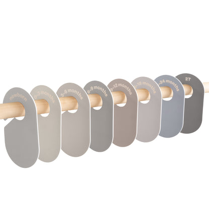 closet dividers (newborn to 24 months) - beige & gray