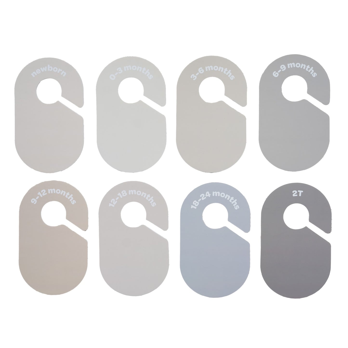 closet dividers (newborn to 24 months) - beige & gray