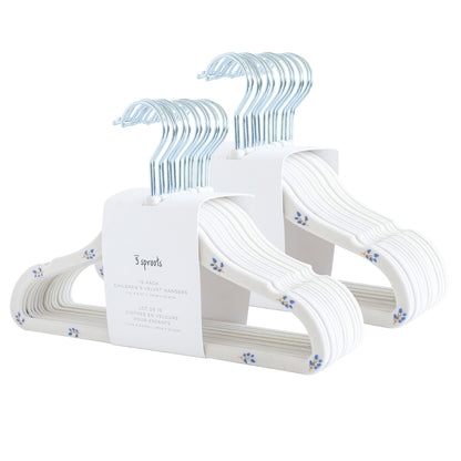 blueberry & cream velvet non-slip hangers (30 per set)