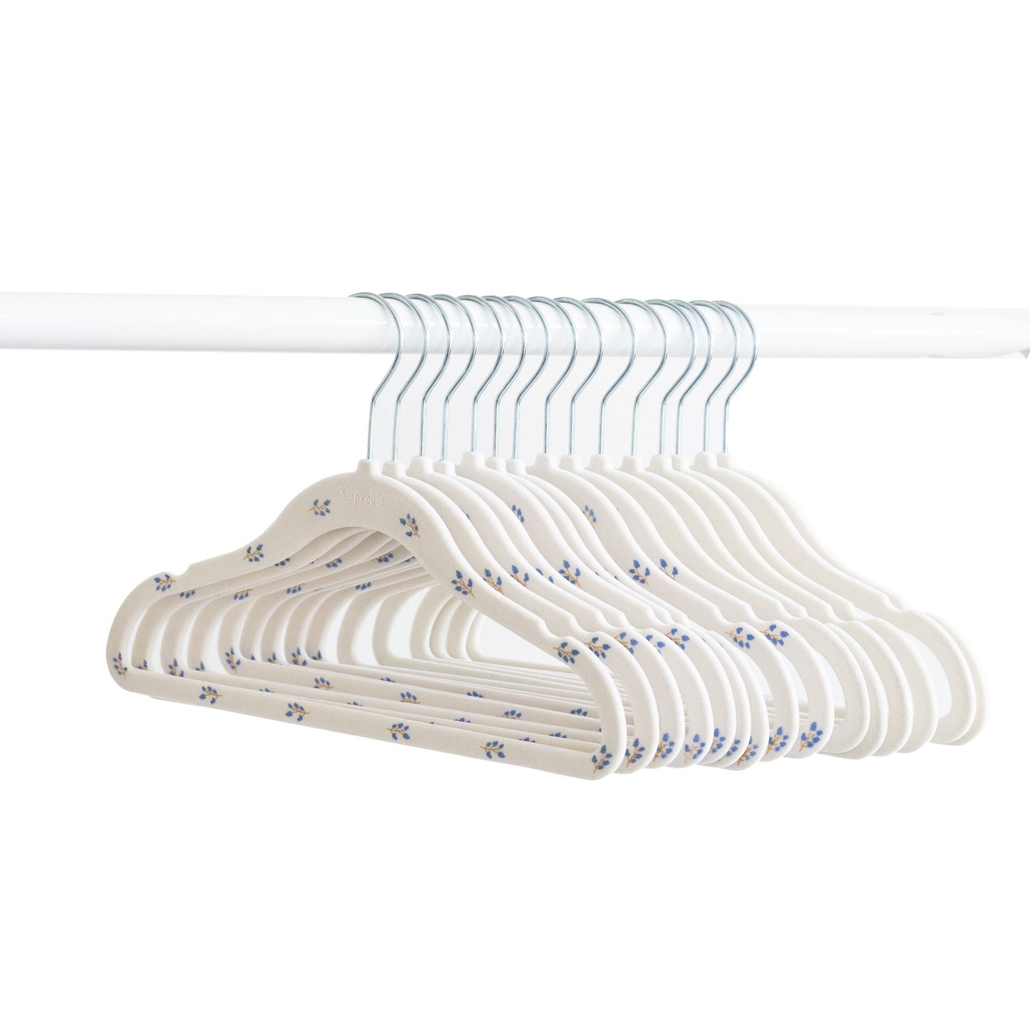 blueberry & cream velvet non-slip hangers (30 per set)