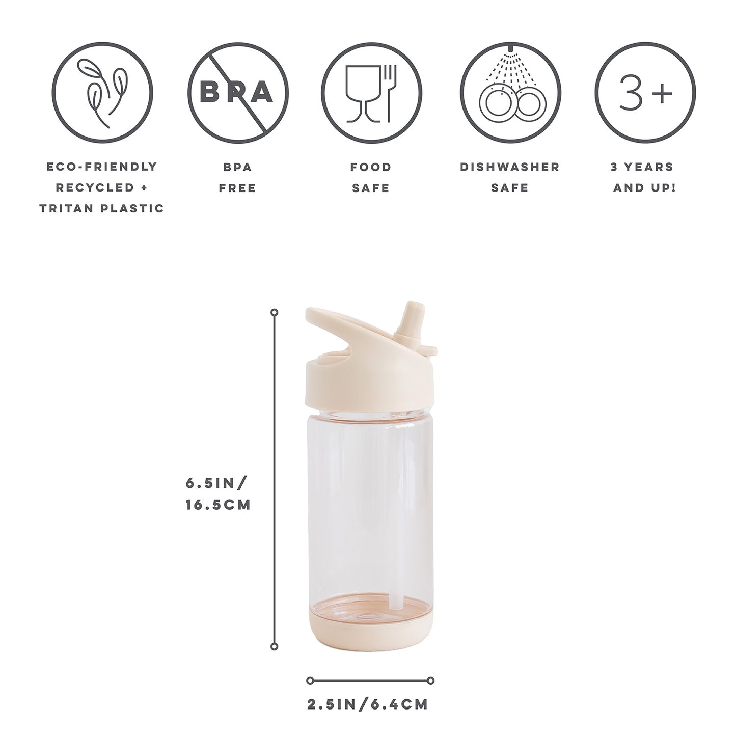 sand recycled plastic water bottle