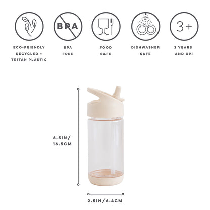 sand recycled plastic water bottle