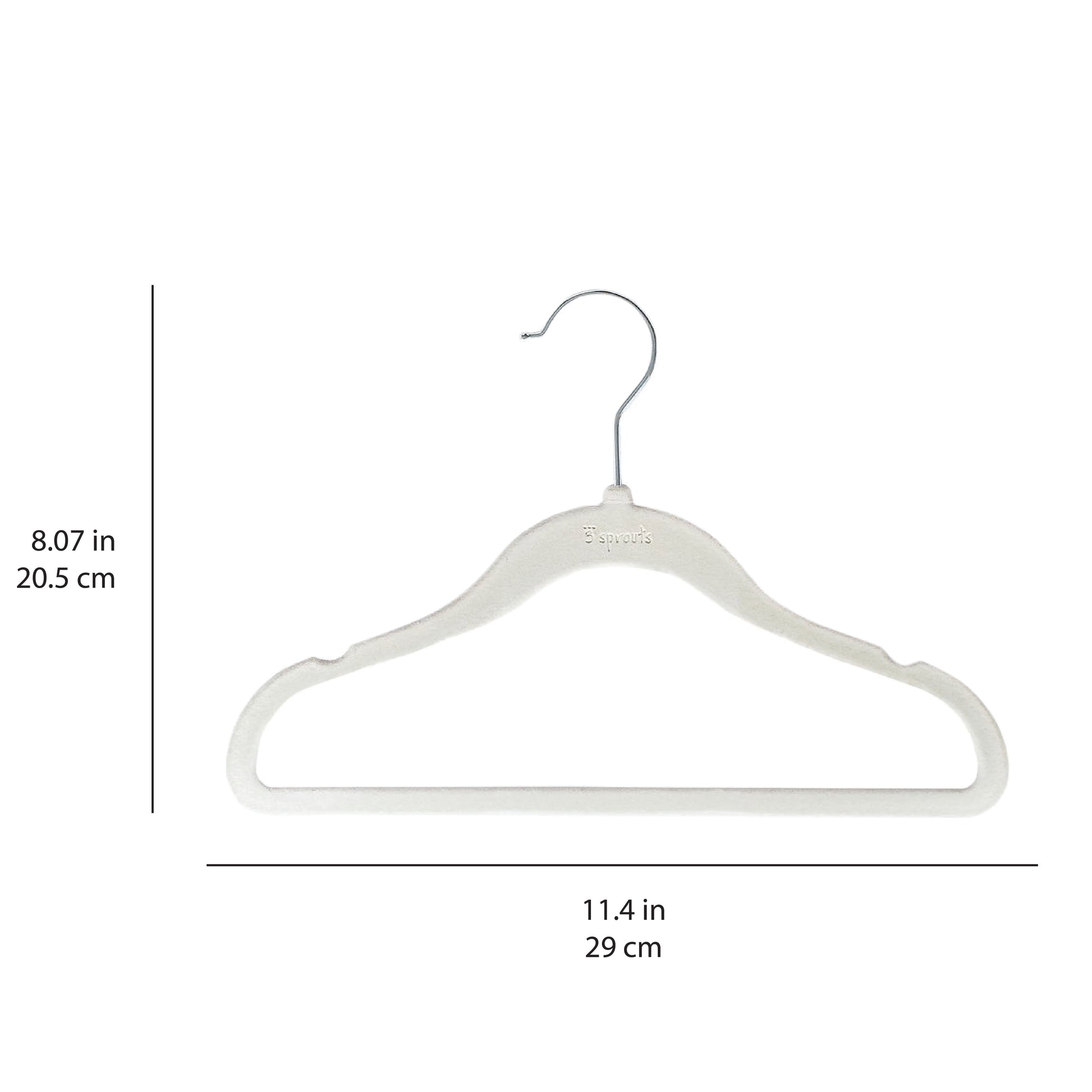 30 Pack, Non-Slip Velvet Hangers Clothes Flocked Suit Hangers, Beige