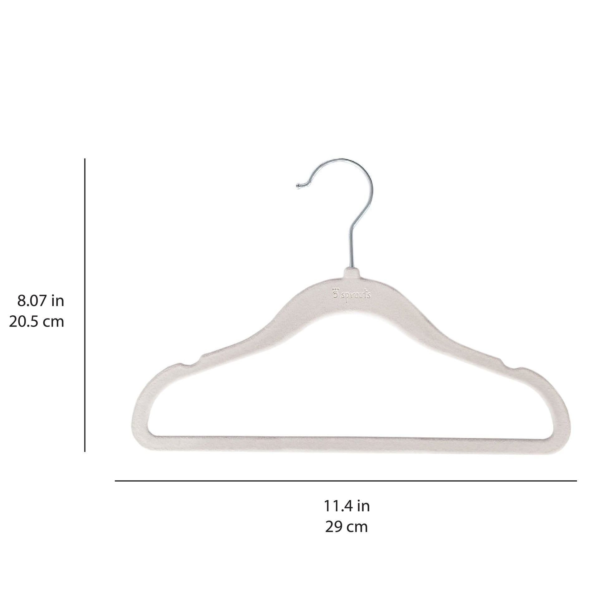 Pure Velvet Hangers 8pk - Grey