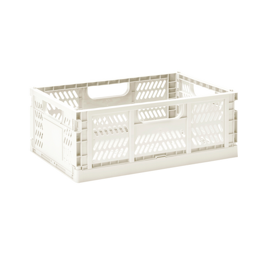 modern folding crate - cream - 2 sizes available